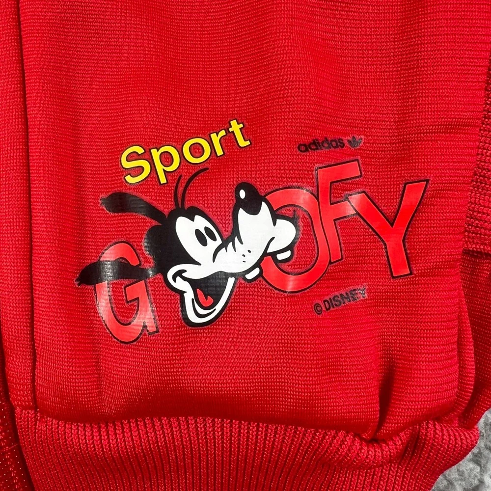 Adidas Track Suit Kids 6M Red Disney Goofy Superstar Jacket Pants Set Vintage